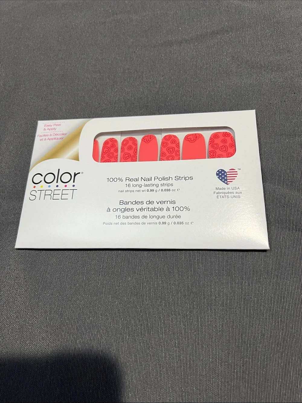 Valentines Color street nail polish strips.